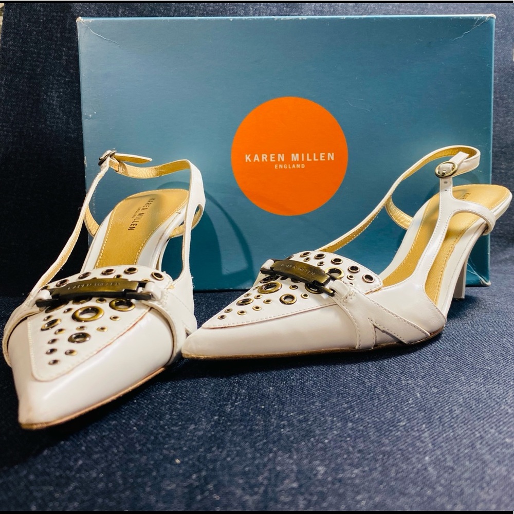 Karen Millen Pointed Toe Slingback Heels